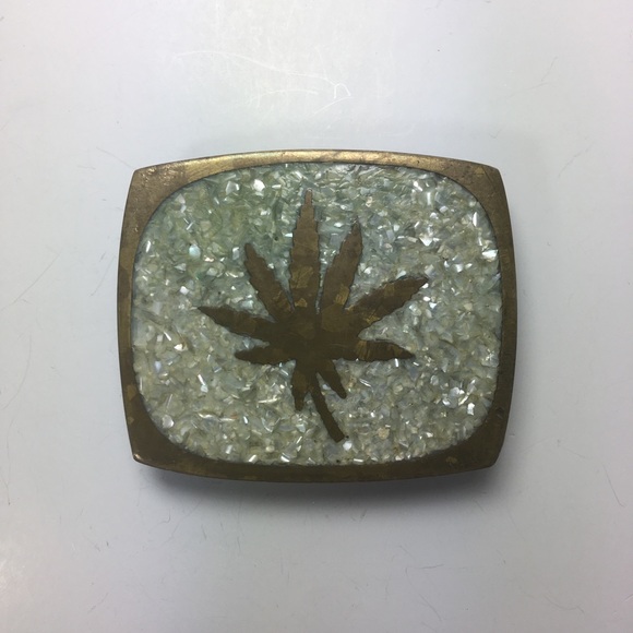 boho Other - Make offer!! Vintage hemp leaf belt buckle